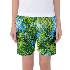 Forest   Strain Towards The Light Women s Basketball Shorts by FunnyCow