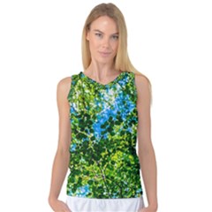 Forest   Strain Towards The Light Women s Basketball Tank Top by FunnyCow