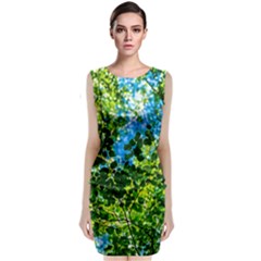 Forest   Strain Towards The Light Sleeveless Velvet Midi Dress by FunnyCow