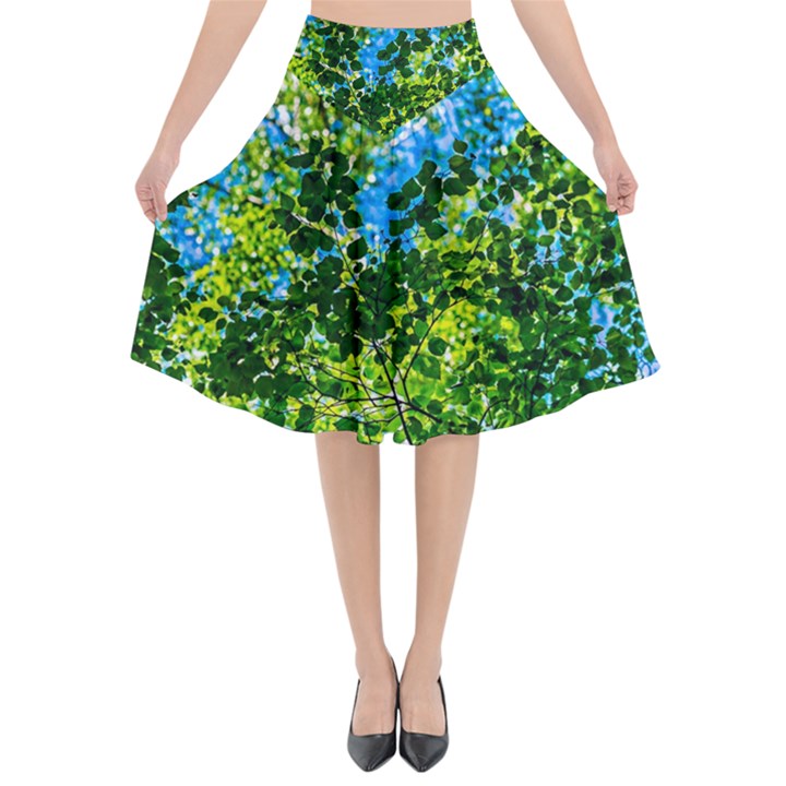 Forest   Strain Towards The Light Flared Midi Skirt