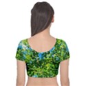 Forest   Strain Towards The Light Velvet Short Sleeve Crop Top  View2