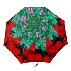 Bleeding Heart Flowers Folding Umbrellas by FunnyCow