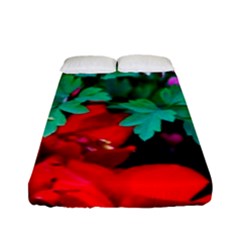 Bleeding Heart Flowers Fitted Sheet (full/ Double Size) by FunnyCow