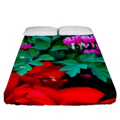 Bleeding Heart Flowers Fitted Sheet (king Size) by FunnyCow