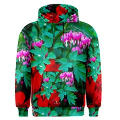 Bleeding Heart Flowers Men s Pullover Hoodie by FunnyCow