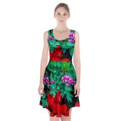 Bleeding Heart Flowers Racerback Midi Dress by FunnyCow