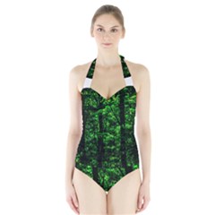 Emerald Forest Halter Swimsuit by FunnyCow