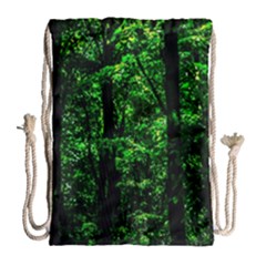 Emerald Forest Drawstring Bag (large) by FunnyCow