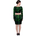 Emerald Forest Long Sleeve Crop Top & Bodycon Skirt Set View2