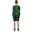 Emerald Forest Asymmetric Cut-Out Shift Dress View2