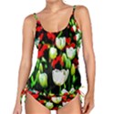 White And Red Sunlit Tulips Tankini Set View1