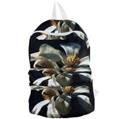 Two White Magnolia Flowers Foldable Lightweight Backpack by FunnyCow