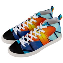 Orange Light Men s Mid-top Canvas Sneakers by FunnyCow