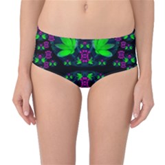 Fantasy Flowers In Moonlight Serenades Mid-waist Bikini Bottoms by pepitasart