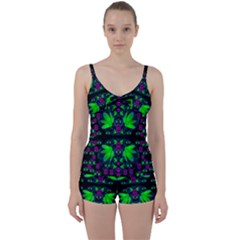 Fantasy Flowers In Moonlight Serenades Tie Front Two Piece Tankini