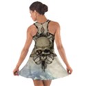 Awesome Creepy Skull With  Wings Cotton Racerback Dress View2