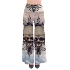 Awesome Creepy Skull With  Wings So Vintage Palazzo Pants