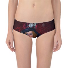 Beautiful Fantasy Women With Floral Elements Classic Bikini Bottoms