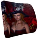 Beautiful Fantasy Women With Floral Elements Seat Cushion View2