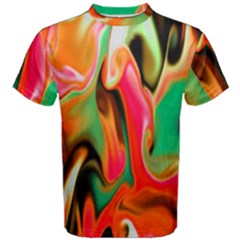 Catch The Waves Smoky Red Orange Haze  Men s Cotton Tee by flipstylezfashionsLLC