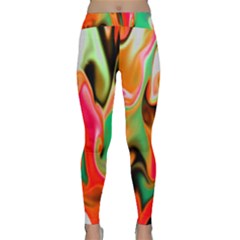 Catch The Waves Smoky Red Orange Haze  Classic Yoga Leggings