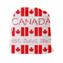 Canada Day Maple Leaf Canadian Flag Pattern Typography  Drawstring Pouches (XXL) View2