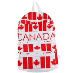 Canada Day Maple Leaf Canadian Flag Pattern Typography  Foldable Lightweight Backpack