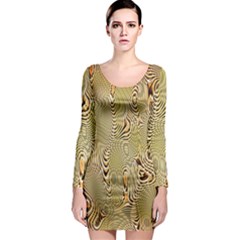 Pattern Abstract Art Long Sleeve Bodycon Dress