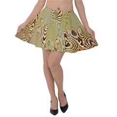 Pattern Abstract Art Velvet Skater Skirt