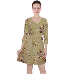 Pattern Abstract Art Ruffle Dress