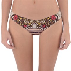 Roses Floral Wallpaper Flower Reversible Hipster Bikini Bottoms by Nexatart