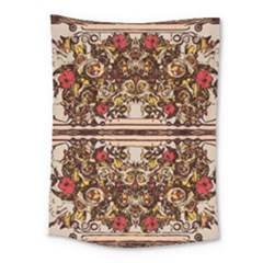 Roses Floral Wallpaper Flower Medium Tapestry by Nexatart