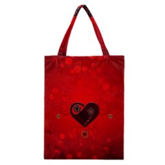 Wonderful Heart On Vintage Background Classic Tote Bag by FantasyWorld7