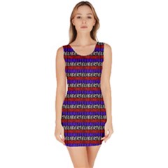 French Revolution Typographic Pattern Design 2 Bodycon Dress by dflcprints