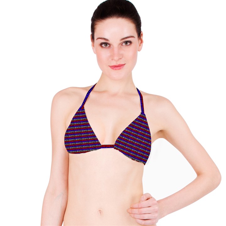 French Revolution Typographic Pattern Design 2 Bikini Top