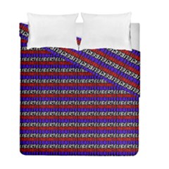 French Revolution Typographic Pattern Design 2 Duvet Cover Double Side (full/ Double Size) by dflcprints