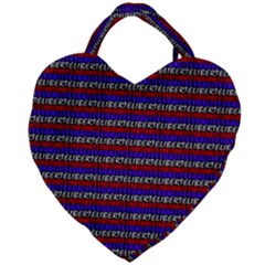 French Revolution Typographic Pattern Design 2 Giant Heart Shaped Tote