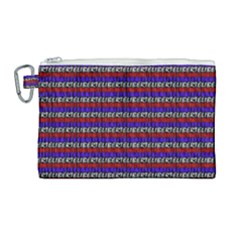 French Revolution Typographic Pattern Design 2 Canvas Cosmetic Bag (large)