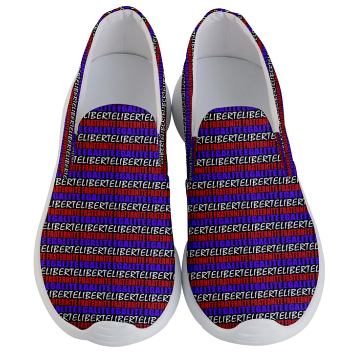 French Revolution Typographic Pattern Design 2 Men s Lightweight Slip Ons