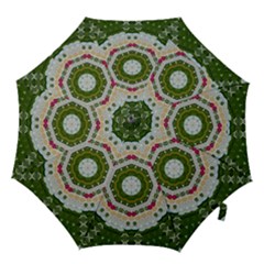 Fantasy Jasmine Paradise Love Mandala Hook Handle Umbrellas (large) by pepitasart