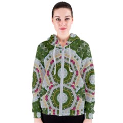 Fantasy Jasmine Paradise Love Mandala Women s Zipper Hoodie by pepitasart