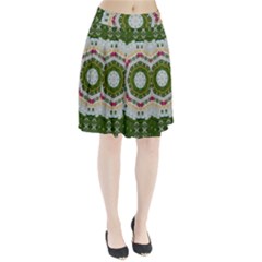 Fantasy Jasmine Paradise Love Mandala Pleated Skirt by pepitasart