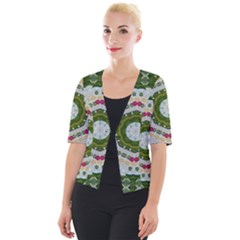 Fantasy Jasmine Paradise Love Mandala Cropped Button Cardigan