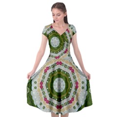 Fantasy Jasmine Paradise Love Mandala Cap Sleeve Wrap Front Dress by pepitasart