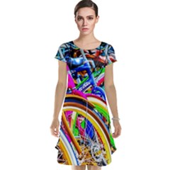 Colorful Bicycles In A Row Cap Sleeve Nightdress by FunnyCow