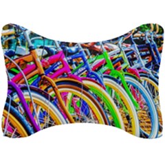 Colorful Bicycles In A Row Seat Head Rest Cushion