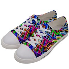 Colorful Bicycles In A Row Women s Low Top Canvas Sneakers by FunnyCow