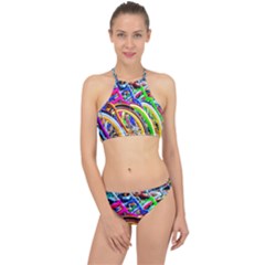 Colorful Bicycles In A Row Racer Front Bikini Set by FunnyCow