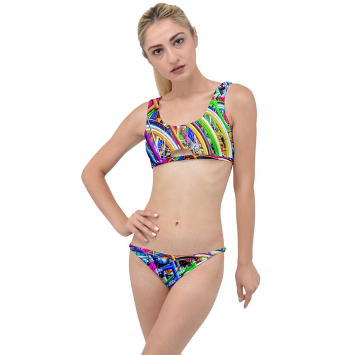 Colorful Bicycles In A Row The Little Details Bikini Set