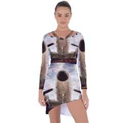 Legend Of The Sky Asymmetric Cut-out Shift Dress by FunnyCow